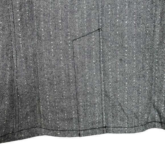 Sandrine Rose Empire Herringbone Wool Blend Blazer Gray Button Women Medium NWT - Picture 8 of 13